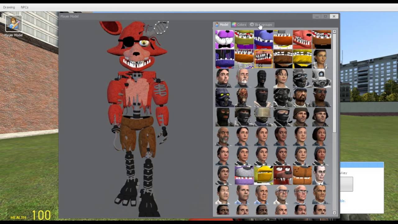 changing skins in gmod